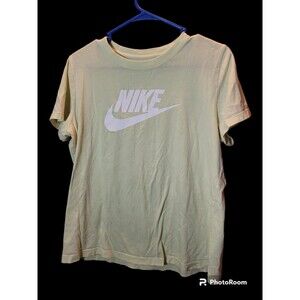 Nike Tee Yellow & White Size L (I21)